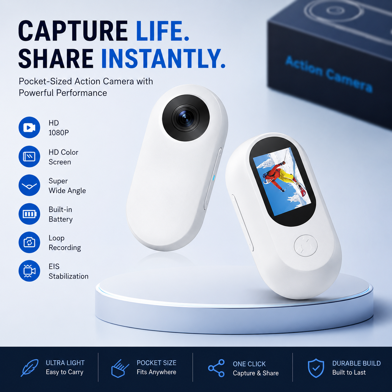 Mini-Motion View 1080P Pocket Action Camera