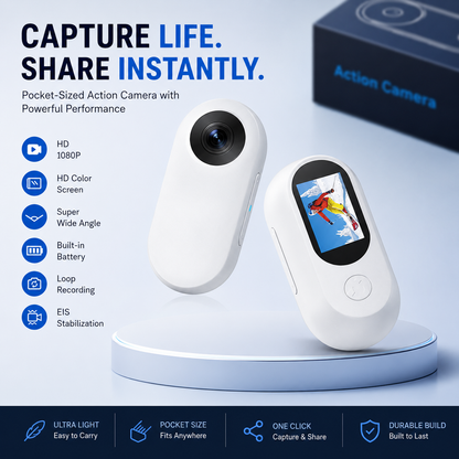 Mini-Motion View 1080P Pocket Action Camera