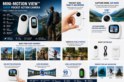 Mini-Motion View 1080P Pocket Action Camera