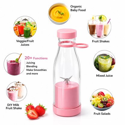 Portable Electric Juicer Bottle – USB Rechargeable Blender